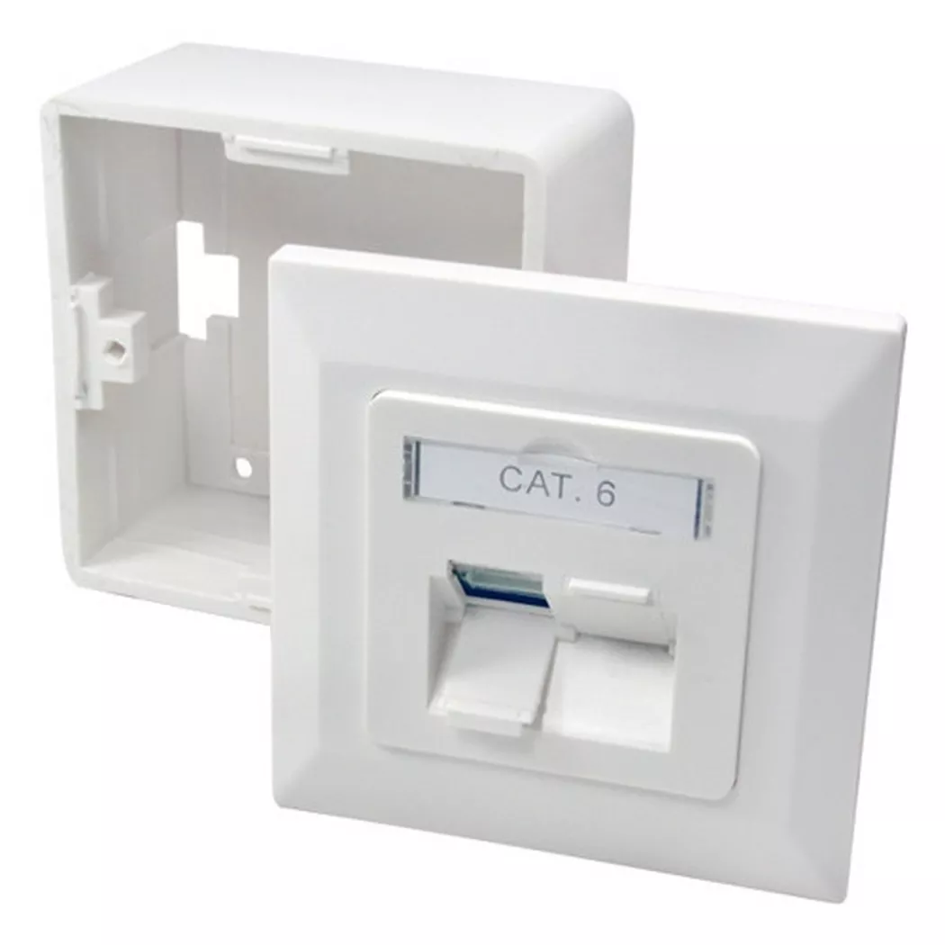 LogiLink NP0039A socket-outlet RJ-45 Metallic, White