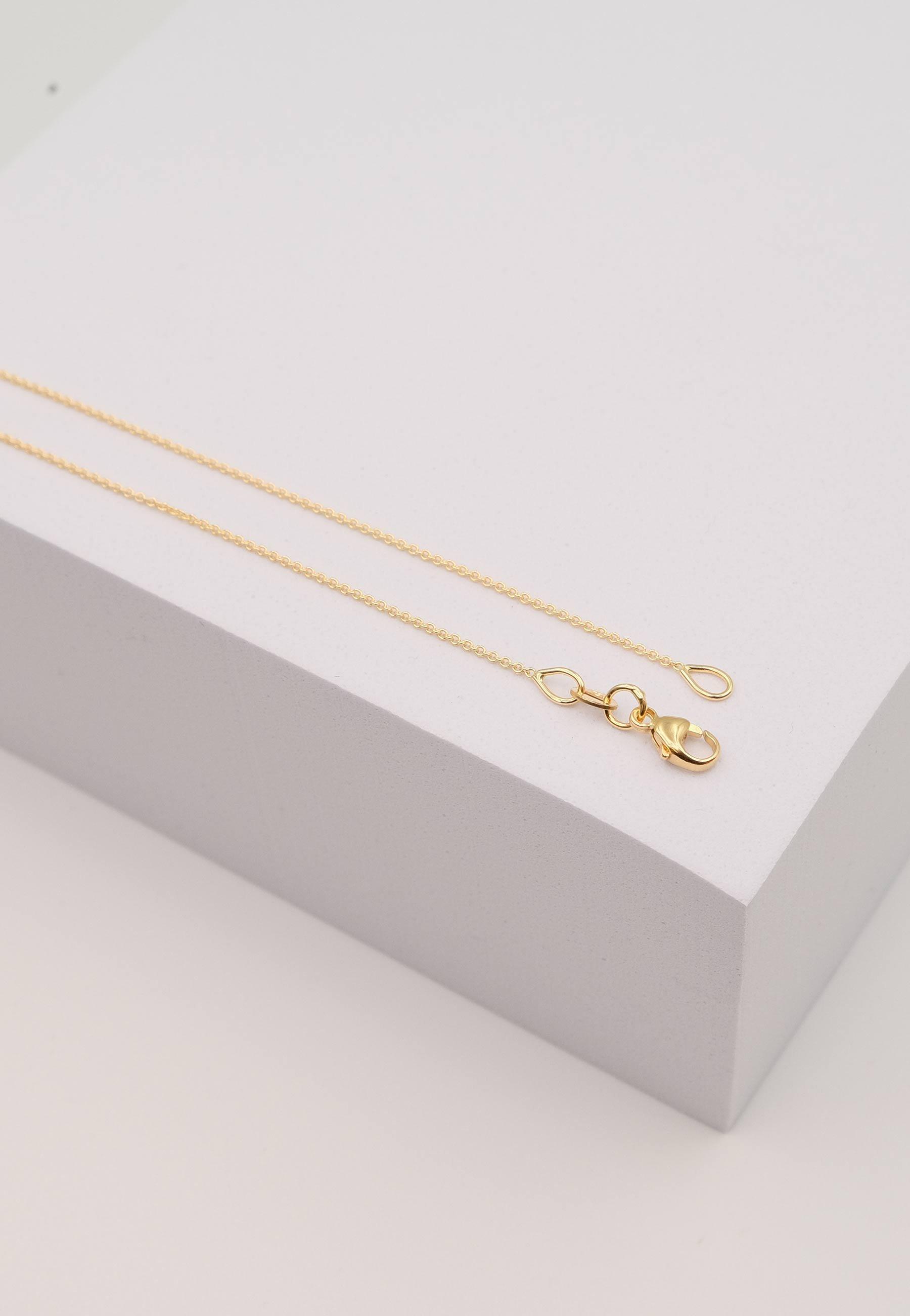 MUAU Schmuck  Collier Rundanker Gelbgold 750, 0.9mm, 38cm 