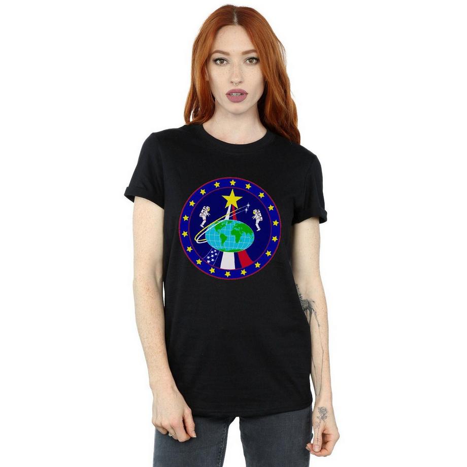 Nasa T-Shirt Stampata Vestibilità Boyfriend  