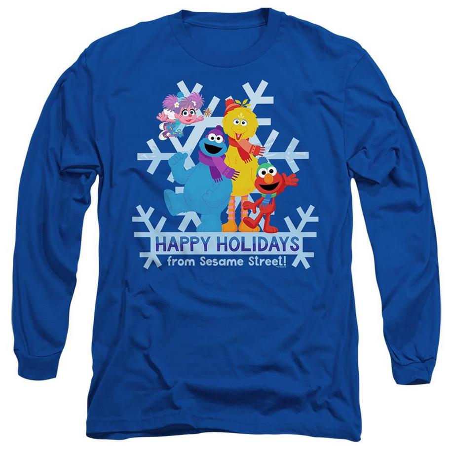 T-ShirtManches Longues Motif Personnages Happy Holidays