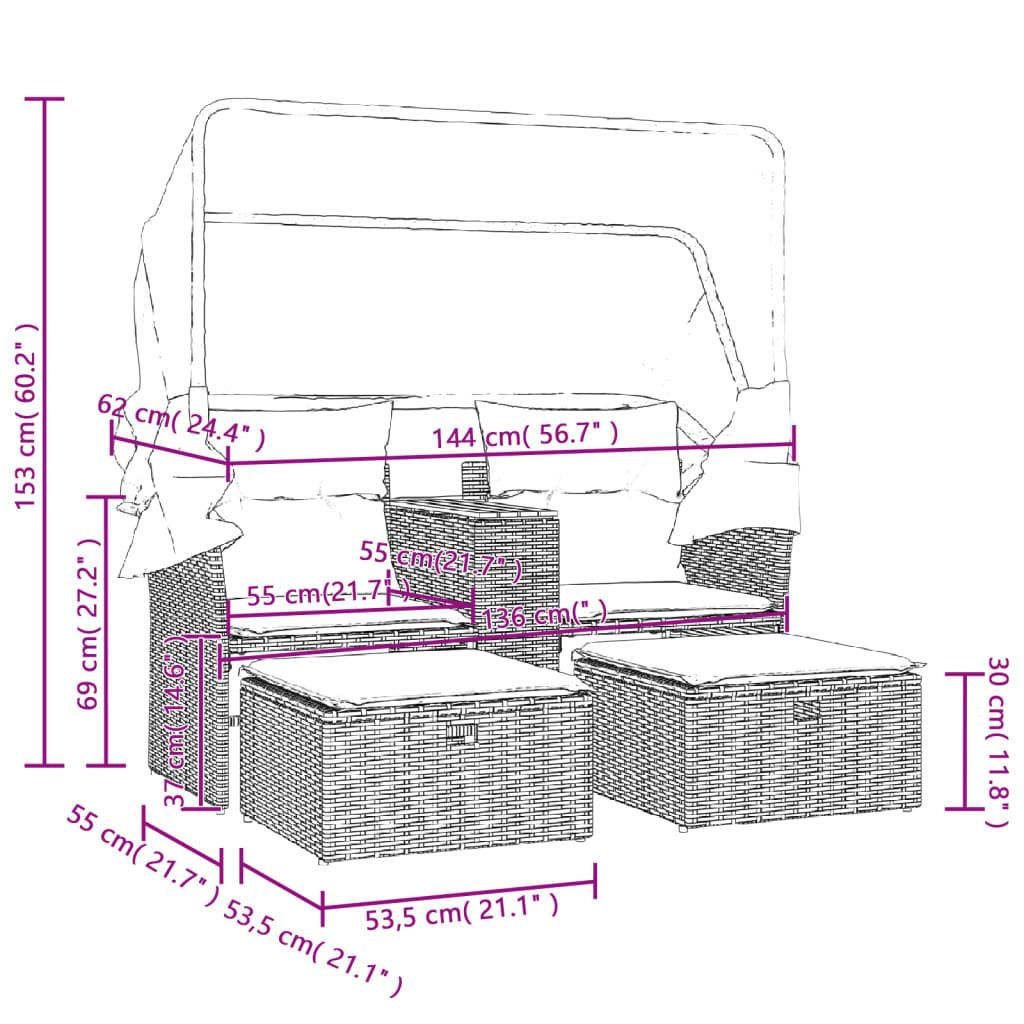 VidaXL Gartensofa  