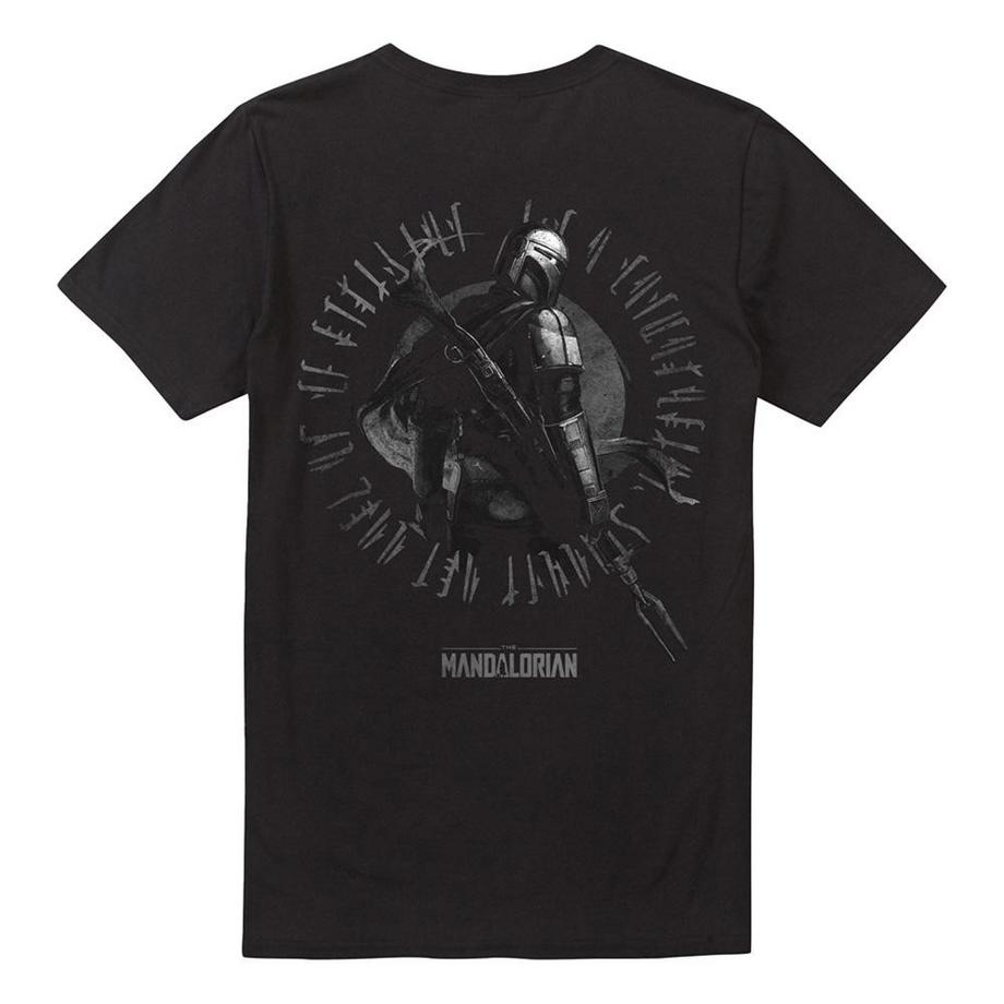 Star Wars: The Mandalorian  Religion Front Back Maglietta Stampa Posteriore Cotone Pettinato Ringspun 