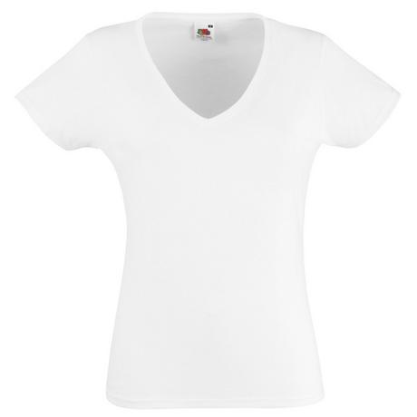 Fruit of the Loom LadyFit V-Ausschnitt T-Shirt  