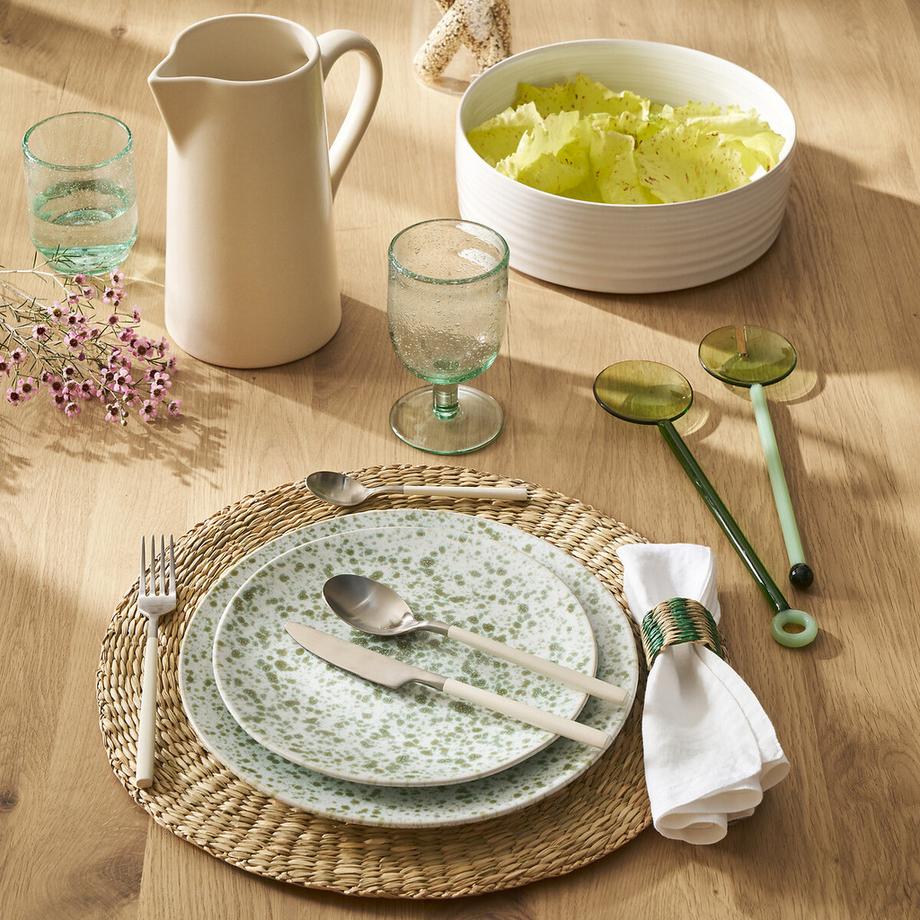 La Redoute Intérieurs Lot 4 assiettes à dessert grès émail réactif Halni  