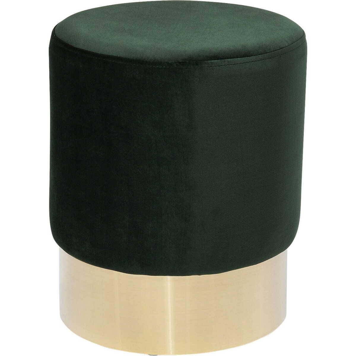 KARE Design Tabouret Cherry Vert foncé Brass Ø35cm  