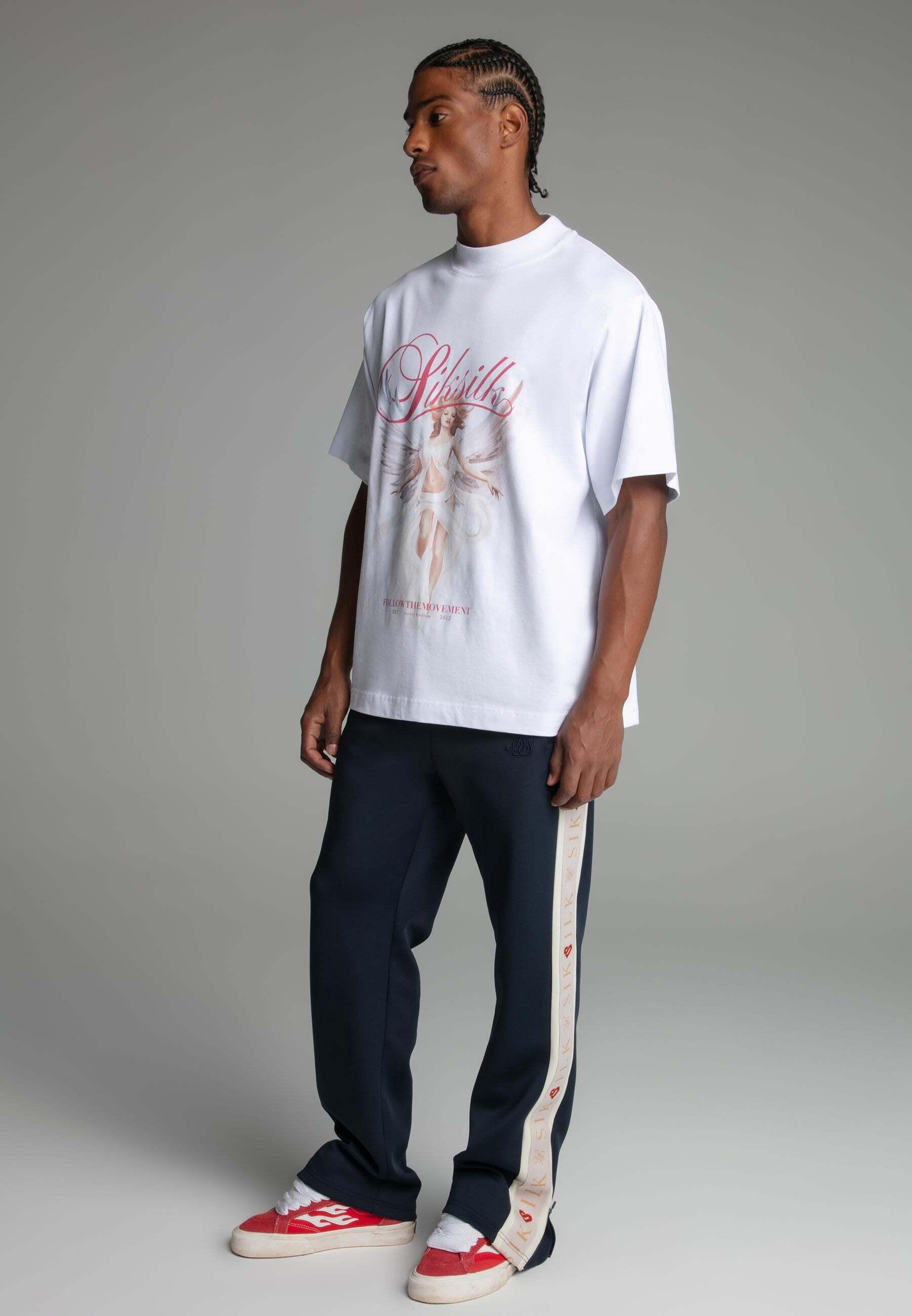 Sik Silk Angel Oversized T-Shirt Girocollo  