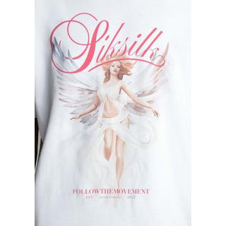 Sik Silk Angel Oversized T-Shirt Girocollo  