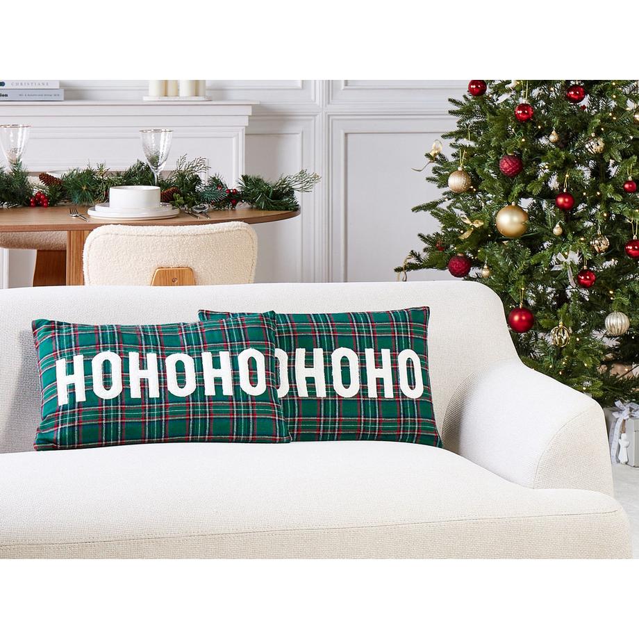 Beliani Dekokissen 2er Set aus Polyester Klassisch JOYCANDY  