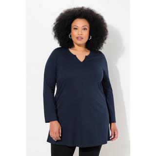 Ulla Popken  Longshirt, A-Linie, Tunika-Ausschnitt, Langarm 