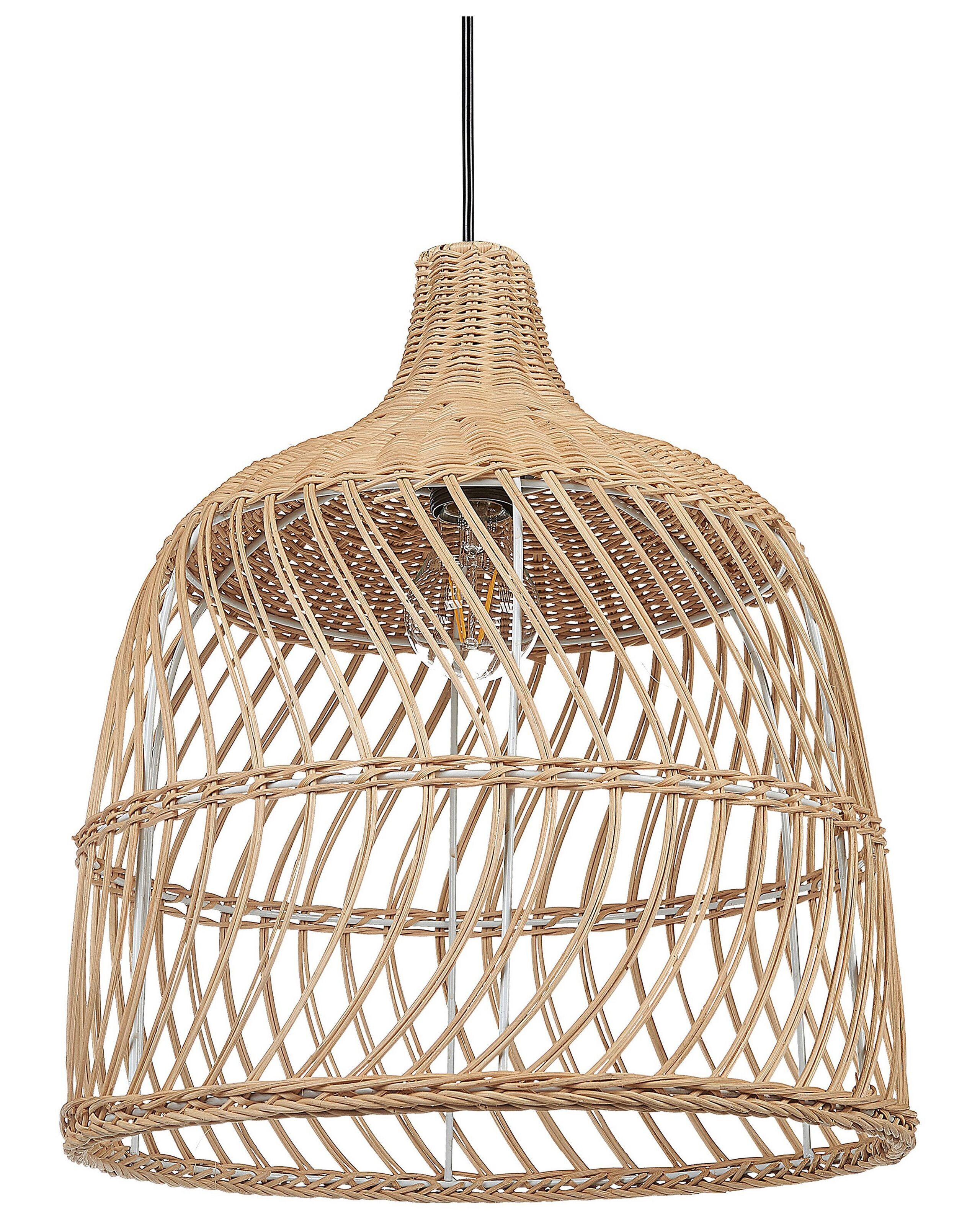 Beliani Lampadario en Rattan Boho PANGANI  