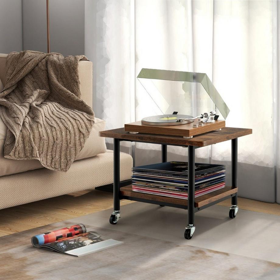 B2X Untertisch-Druckerablage mit Transportrollen 2-stöckige  