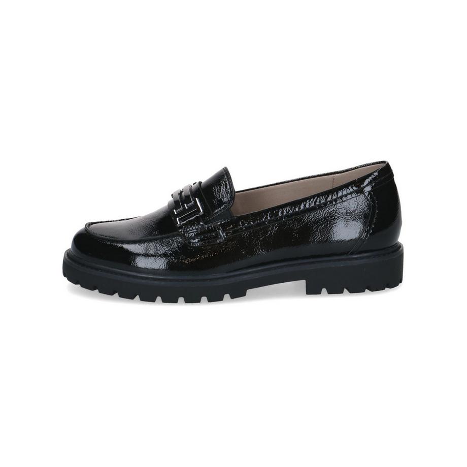 CAPRICE Loafer in pelle lucida con suola spessa  