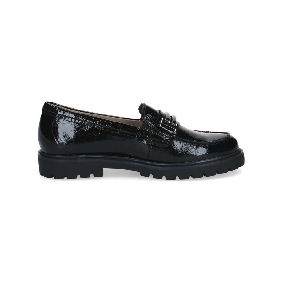 CAPRICE Loafer in pelle lucida con suola spessa  