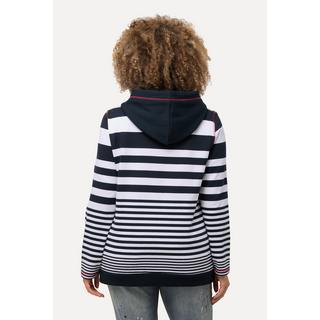 Ulla Popken Giacca con cappuccio cuciture decorative stampa Love  