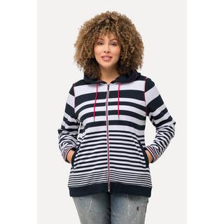 Ulla Popken Giacca con cappuccio cuciture decorative stampa Love  