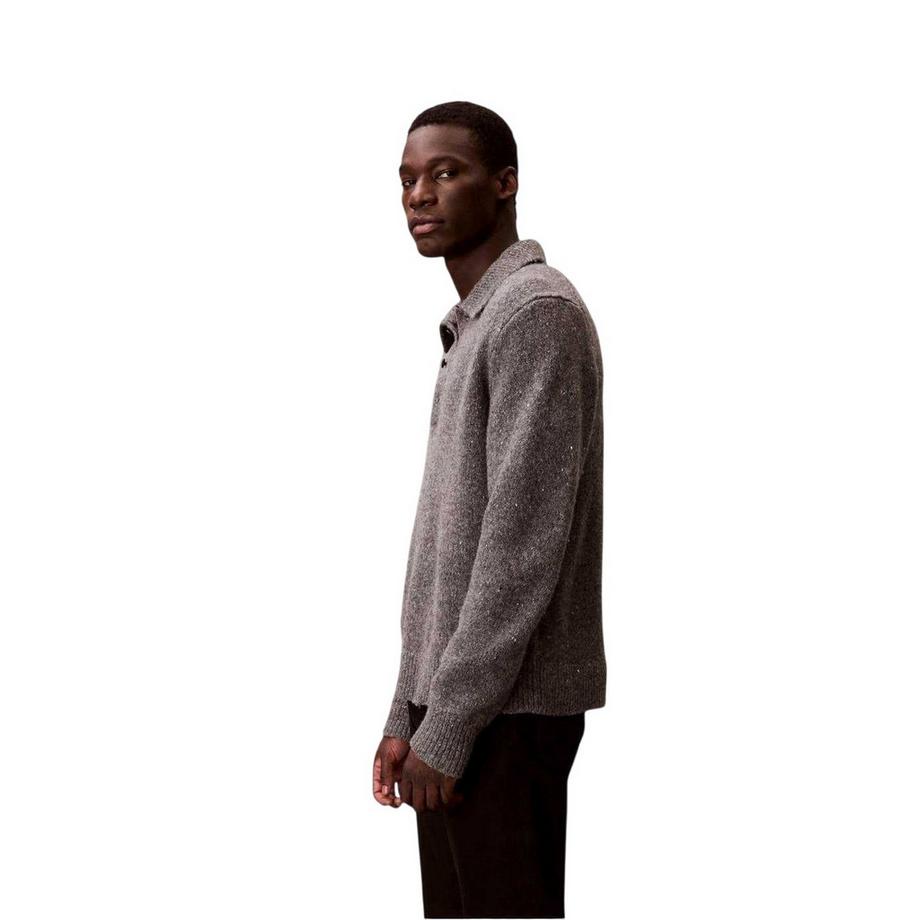 Calvin Klein Meliertes Langärmeliges Polo  