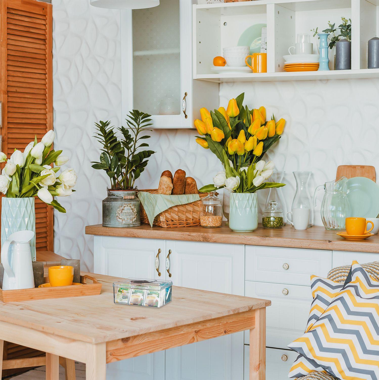 Northix Scatola da tè trasparente con 6 scomparti  