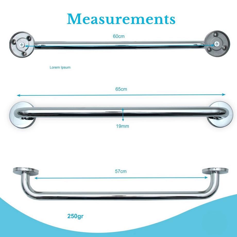 Intirilife Handtuchhalter aus Edelstahl Hochglanzpoliert  