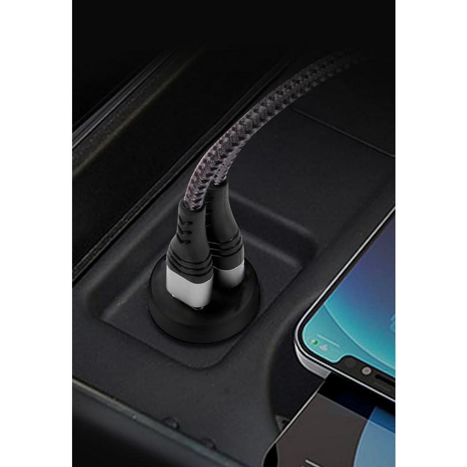 Techmade  Chargeur Rapide Voiture GaN 30W TypeC + USBA 