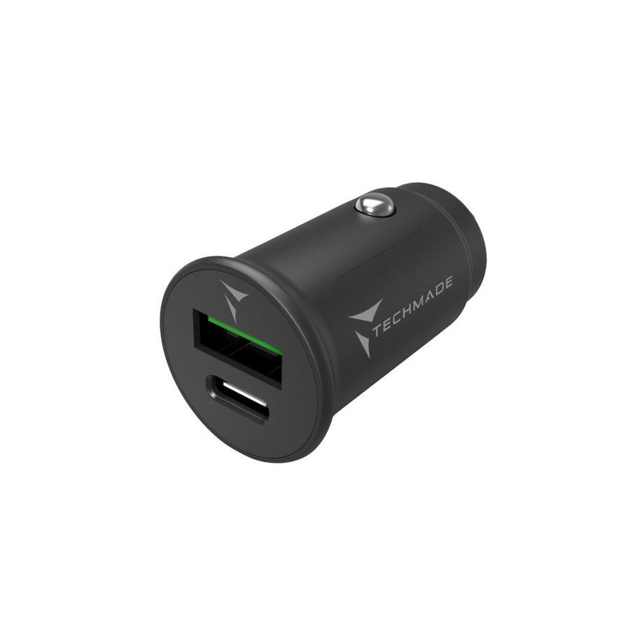Chargeur Rapide Voiture GaN 30W TypeC + USBA