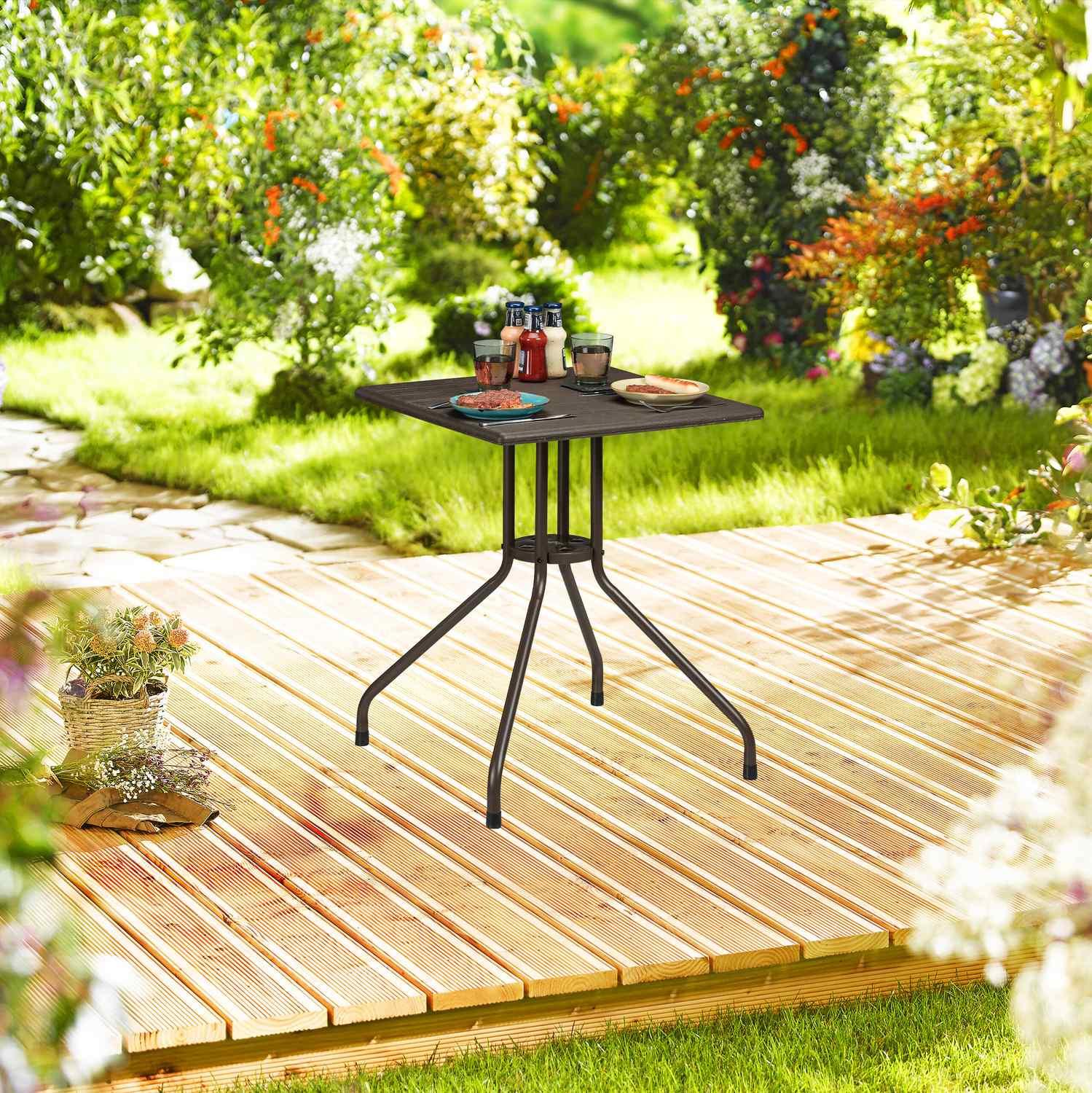 B2X Table de jardin rectangulaire  