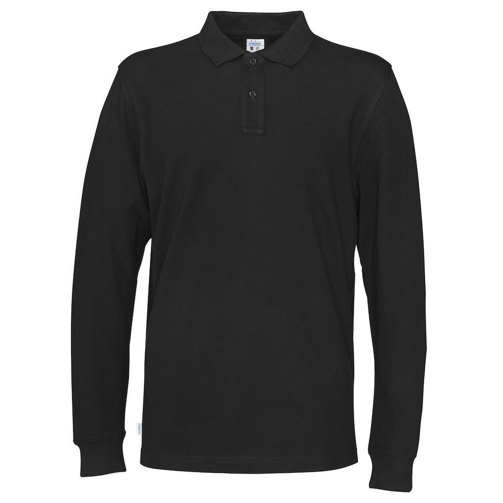 Cottover Langarm Piqué Poloshirt  