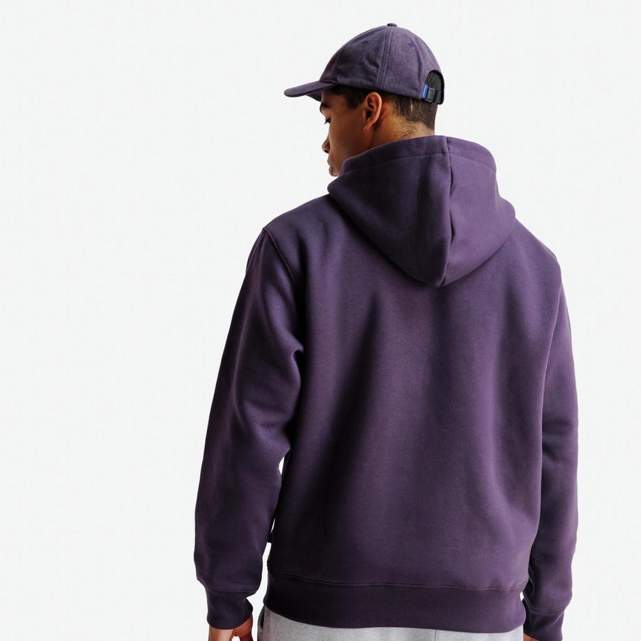 DECATHLON  Sweat à capuche relax mixte, Elementals, violet foncé 
