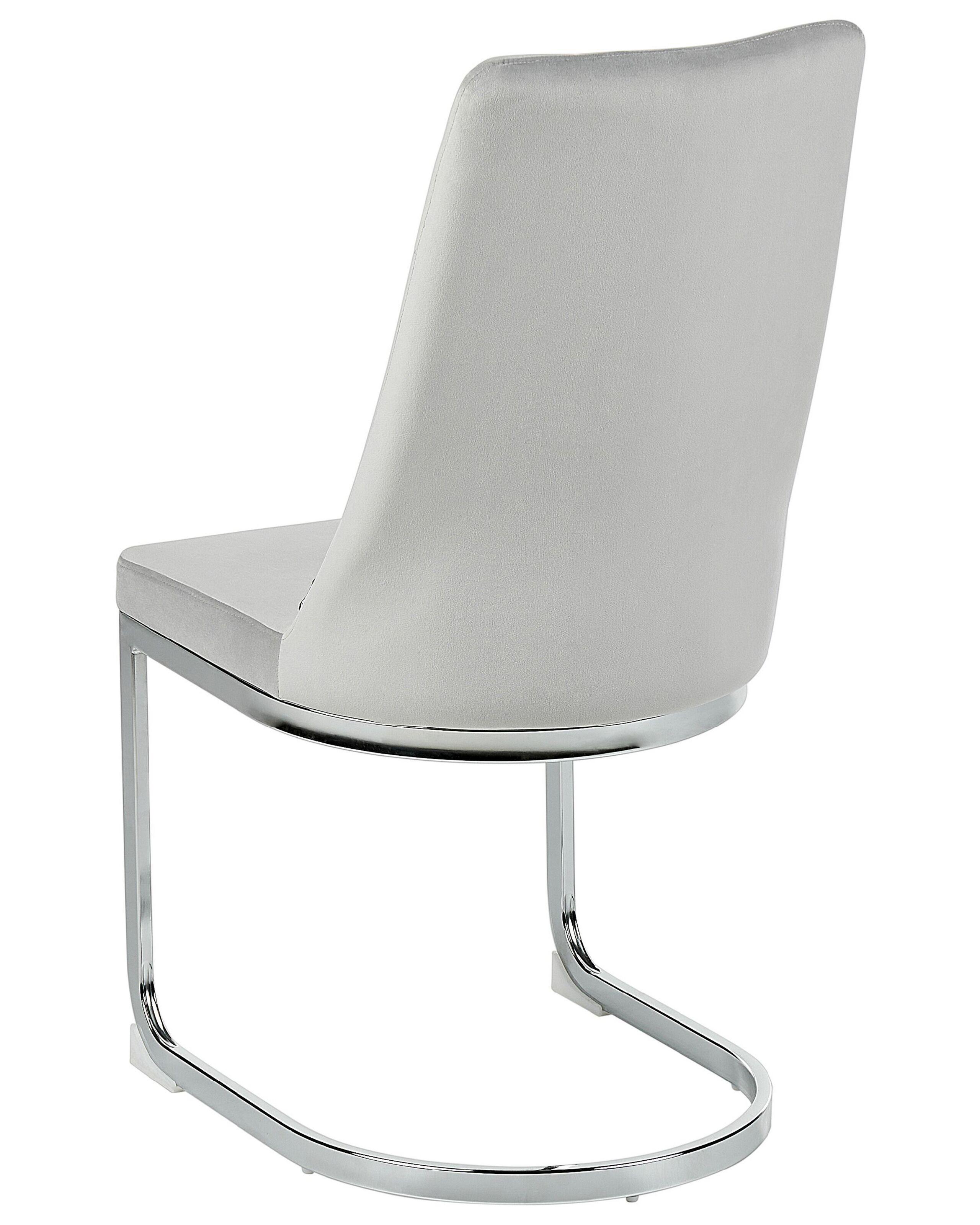 Beliani Esszimmerstuhl 2er Set aus Samtstoff Modern ALTOONA  