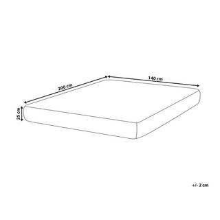Beliani Latex-Taschenfederkernmatratze aus Taschenfedern DAYDREAM - Mittelfest (H2)  