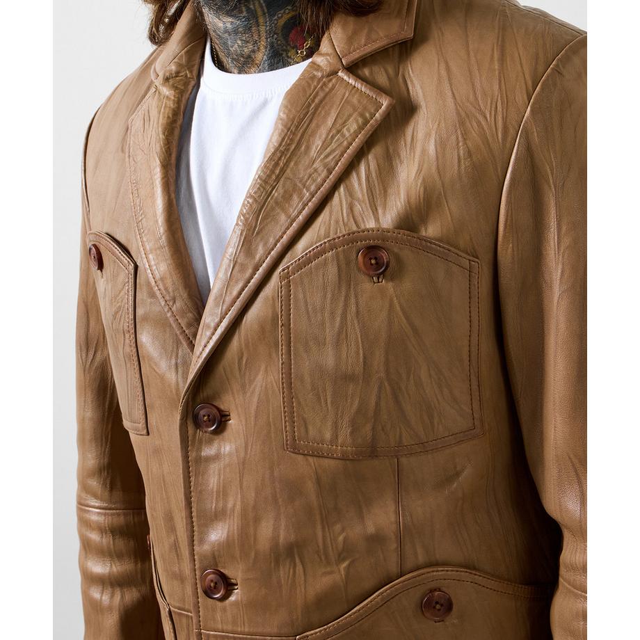 Joe Browns Geknitterter Leder Blazer  