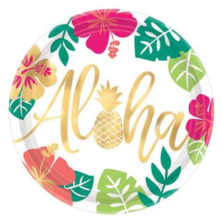 amscan PartyTeller Aloha, Papier 8erPack  
