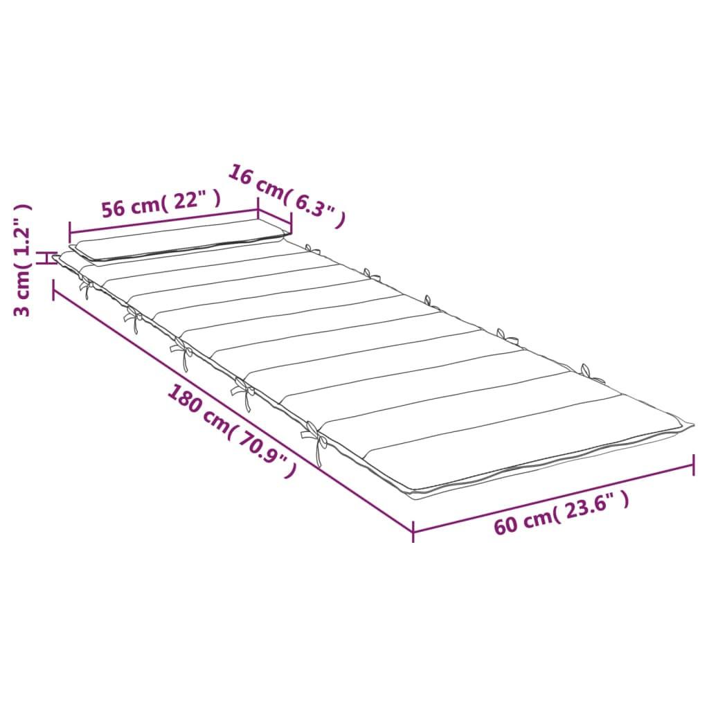 VidaXL cuscino per lettino prendisole Tessuto  