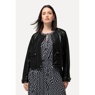 Ulla Popken Giacca Effetto Pelle Cerniera Doppio Cursore Spalline  