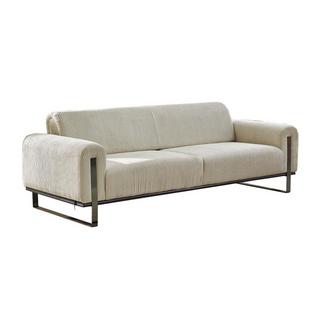 Vente-unique Sofa 3-Sitzer - Cord - Beige - ADRANI  