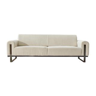 Vente-unique Sofa 3-Sitzer - Cord - Beige - ADRANI  