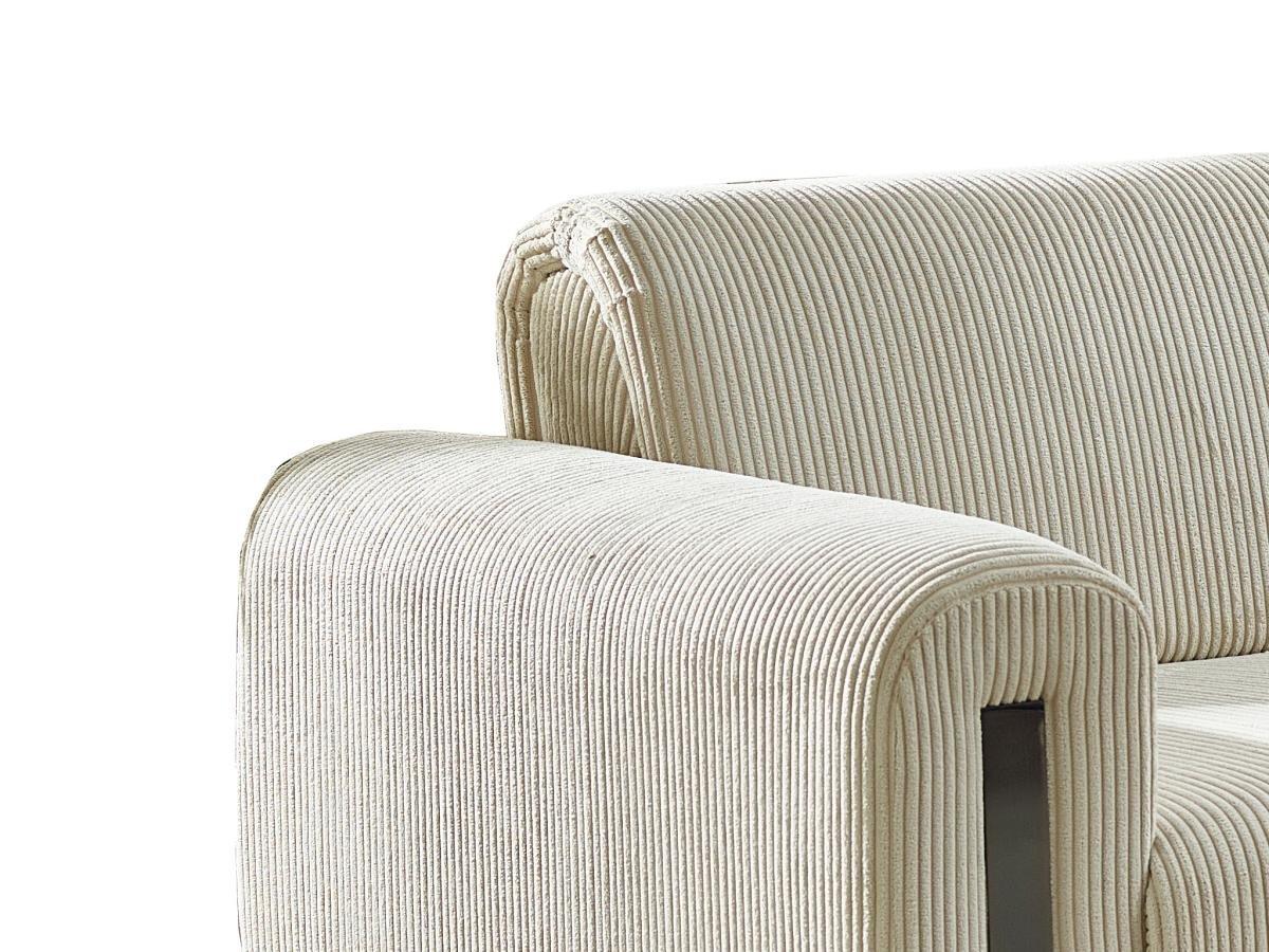 Vente-unique Sofa 3-Sitzer - Cord - Beige - ADRANI  