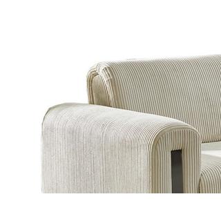 Vente-unique Sofa 3-Sitzer - Cord - Beige - ADRANI  