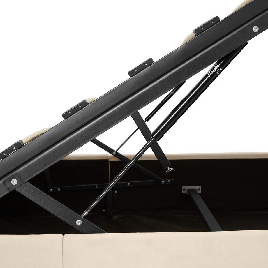 Tectake Lit avec matelas  lit rembourré aspect velours avec motif matelassé  