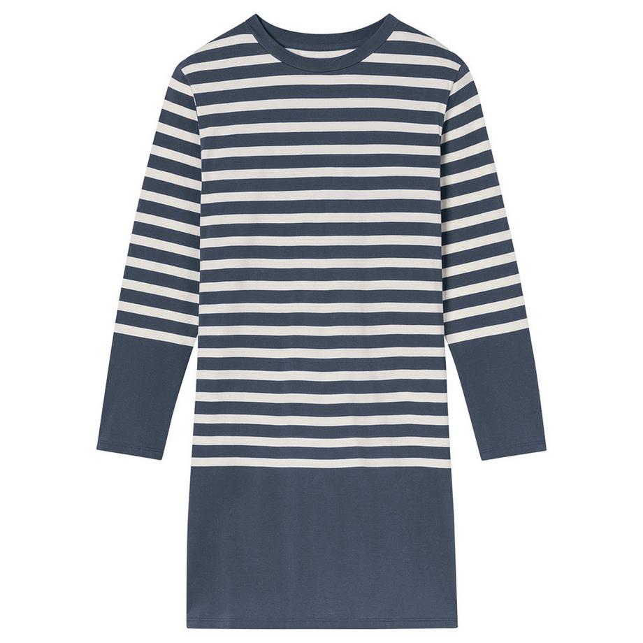 Schiesser Camicia da notte a righe con maniche lunghe  