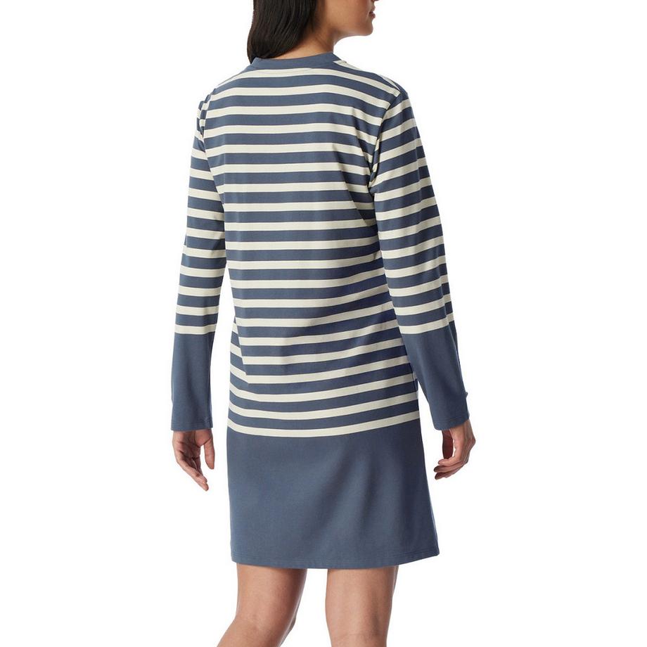 Schiesser Camicia da notte a righe con maniche lunghe  