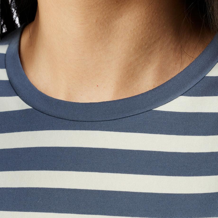 Schiesser Camicia da notte a righe con maniche lunghe  