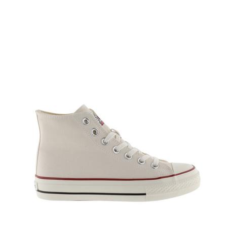 Victoria  hohe sneakers aus glänzendem leinen für damen tribu 