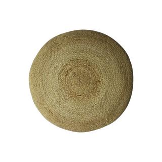 Vente-unique Pouf tressé en jute et coton naturel KIRIGAN  