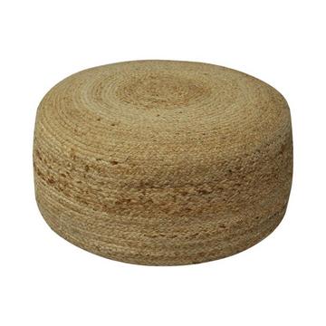 Pouf tressé en jute et coton naturel KIRIGAN