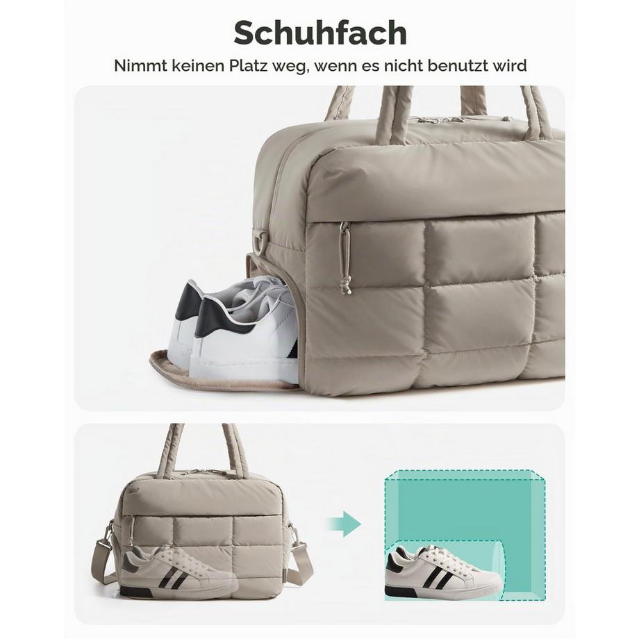 Only-bags.store Borsa Sportiva Puffer con Scomparto per Scarpe  