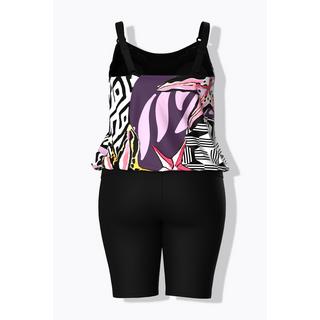 Ulla Popken Tankini stampa patchwork coppe morbide spalline regolabili  