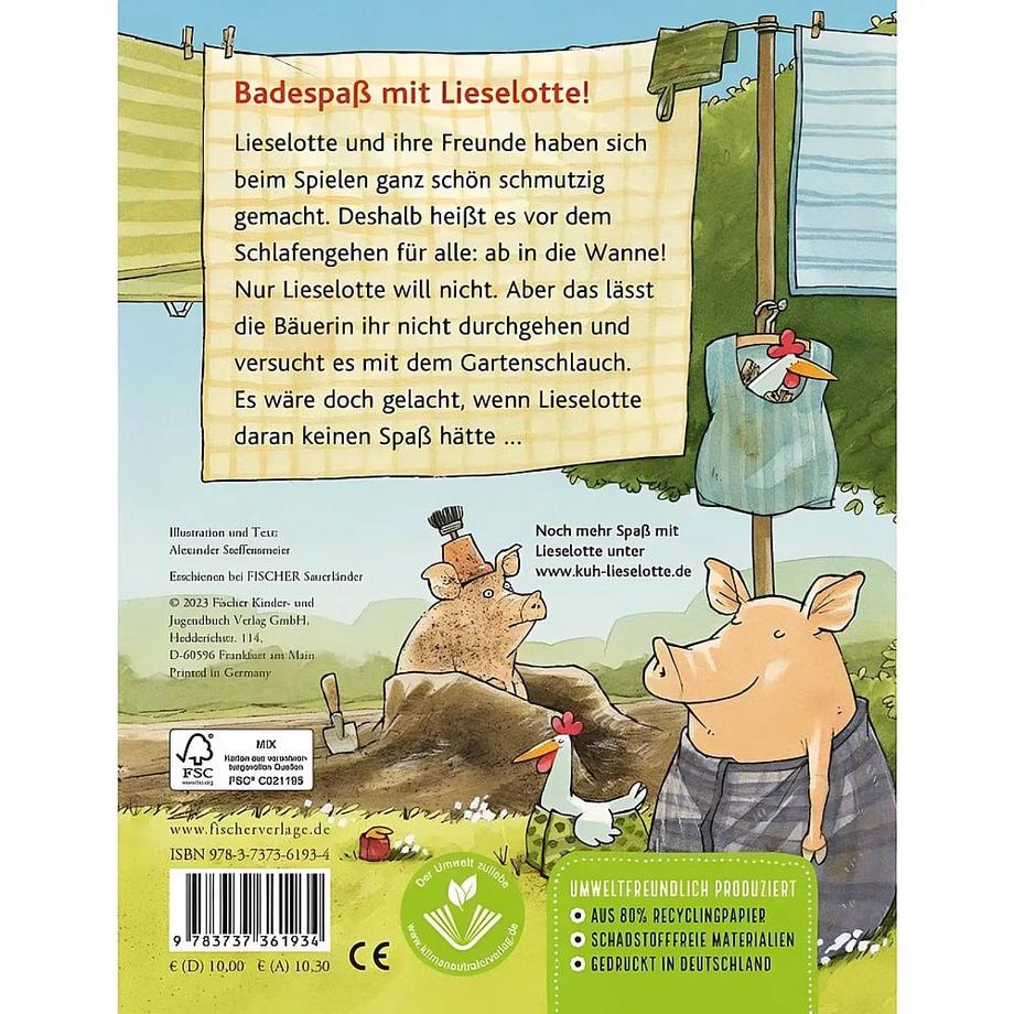Lieselotte will nicht baden Steffensmeier, Alexander Copertina rigida 