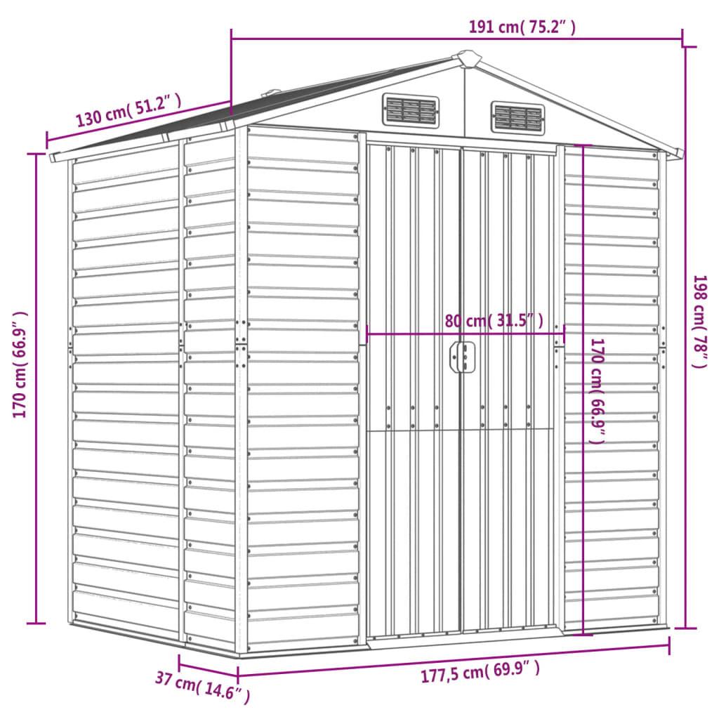 VidaXL Gartenhaus stahl  