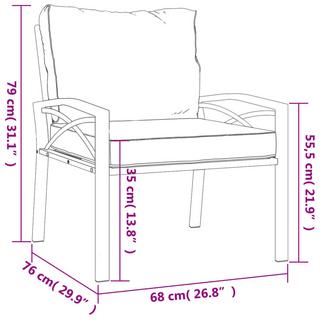 VidaXL Chaise de jardin acier  