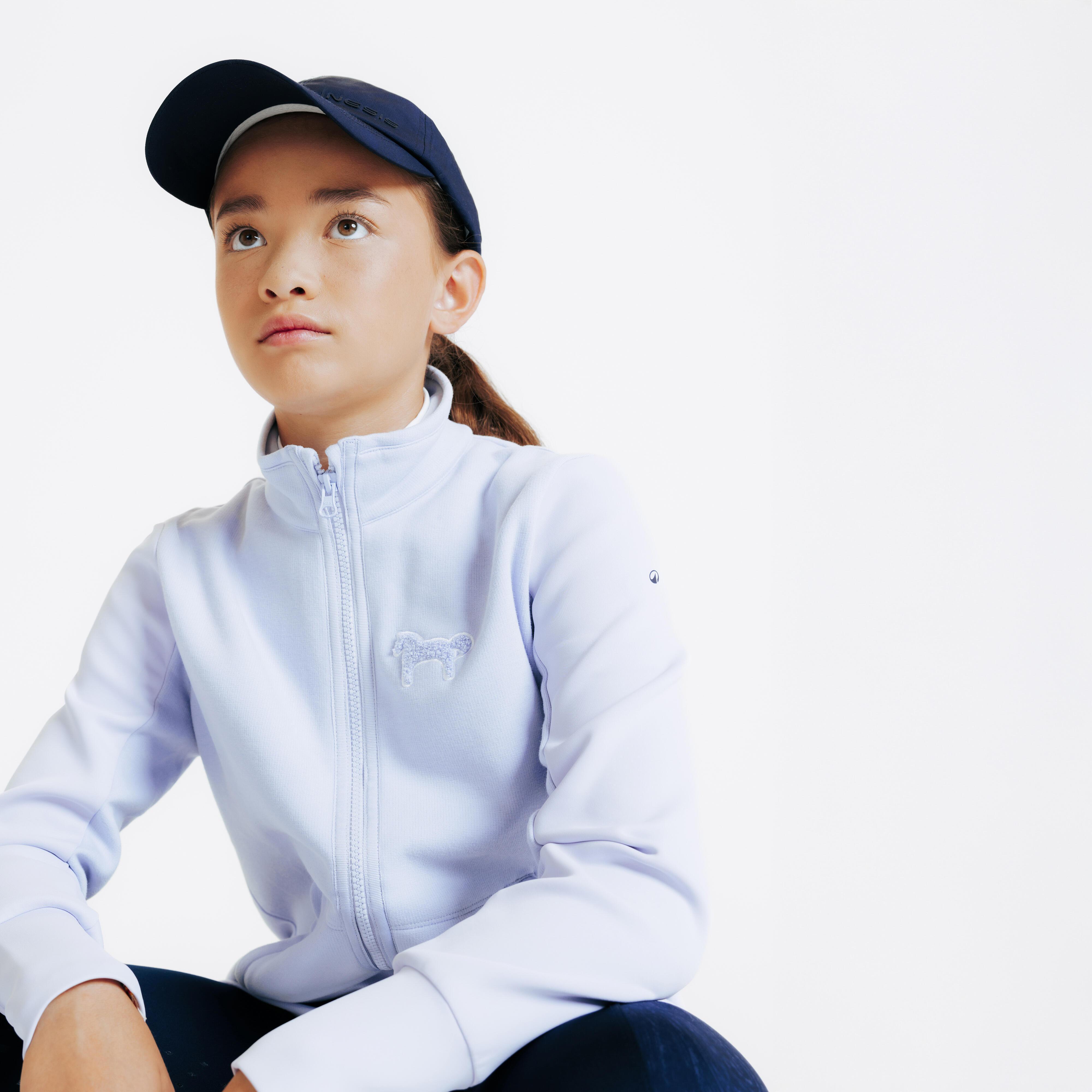 FOUGANZA  Sweatshirt Kinder Reiten Regular Fit Polyamid 